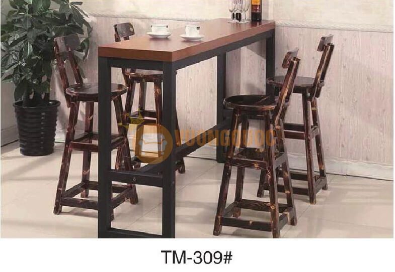 Bộ bàn ghế cafe kiểu quẩy bar HOY TM309-1